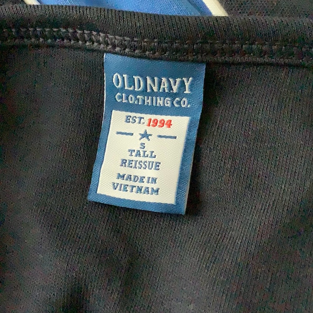 Old Navy Women's Black with Blue accents bodycon dress. Size S Tall. - Picture 6 of 7